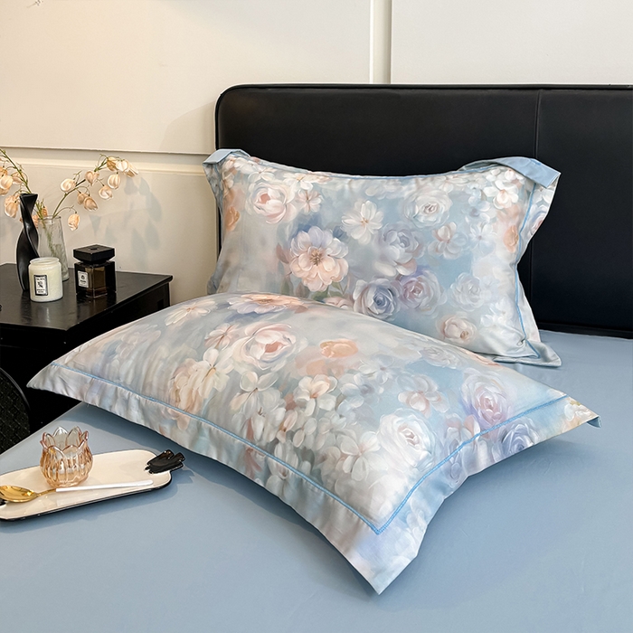 91家纺网 家纺一手货源 找家纺 帛美家纺 2026新款天丝棉数码印花四件套 缤纷花韵