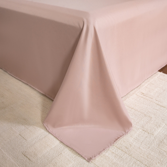 91家纺网 家纺一手货源 找家纺 金牛座家纺 2026新款高克重贡缎提花亲肤棉四件套系列 情愫-浅豆沙