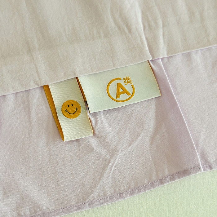 91家纺网 家纺一手货源 找家纺 绒梦里 2026新款A类全棉水洗棉贴布绣韩版花边四件套 幸运花儿-浪漫紫