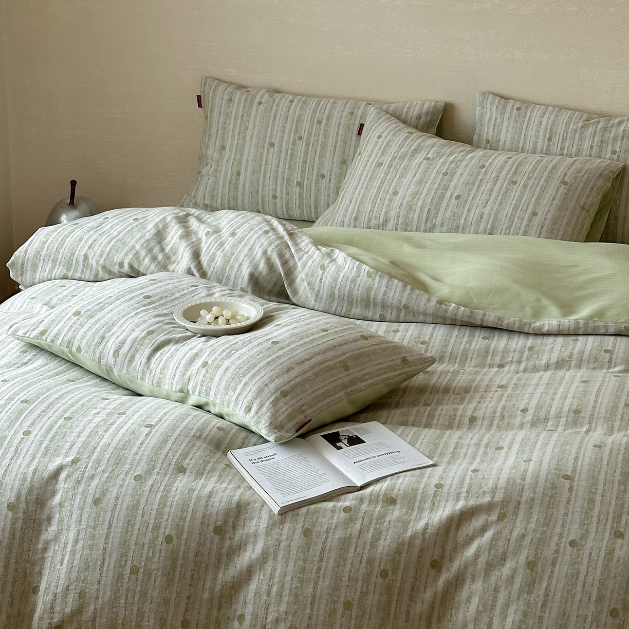 91家纺网 家纺一手货源 找家纺 （总）静家居-简约原创家纺 2026新款轻治愈系双层纱水洗提花四件套-罗马假日系列（小号床单款188/ 标准床单款258 / 加大床单款278 1.5床笠款268 / 1.8床笠款268 / 2.0床