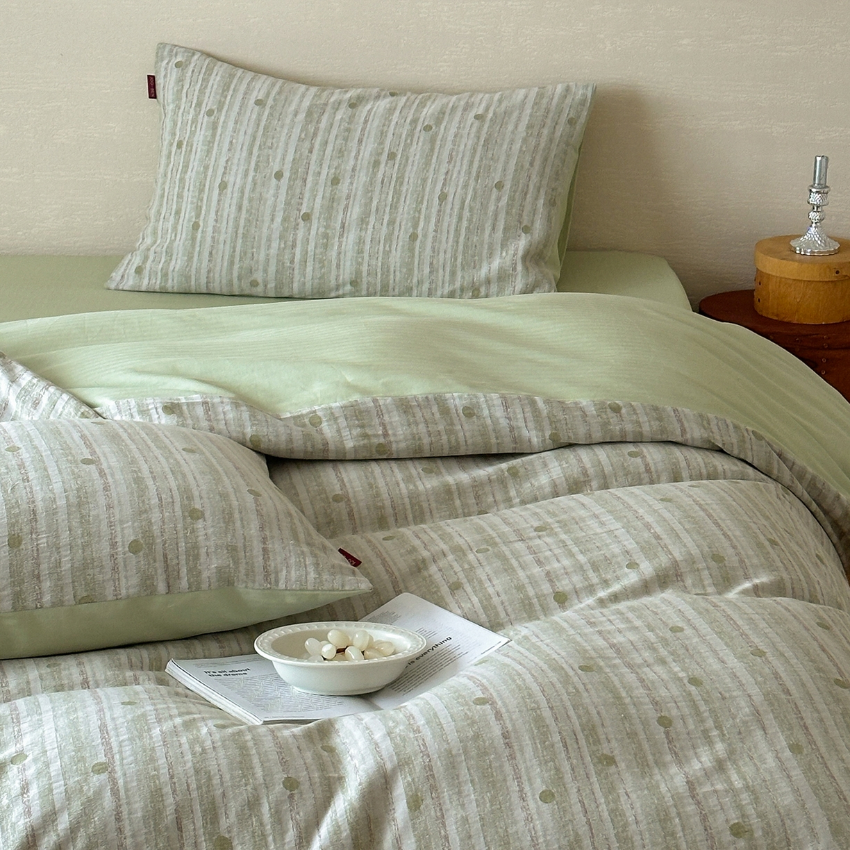 91家纺网 家纺一手货源 找家纺 （总）静家居-简约原创家纺 2026新款轻治愈系双层纱水洗提花四件套-罗马假日系列（小号床单款188/ 标准床单款258 / 加大床单款278 1.5床笠款268 / 1.8床笠款268 / 2.0床