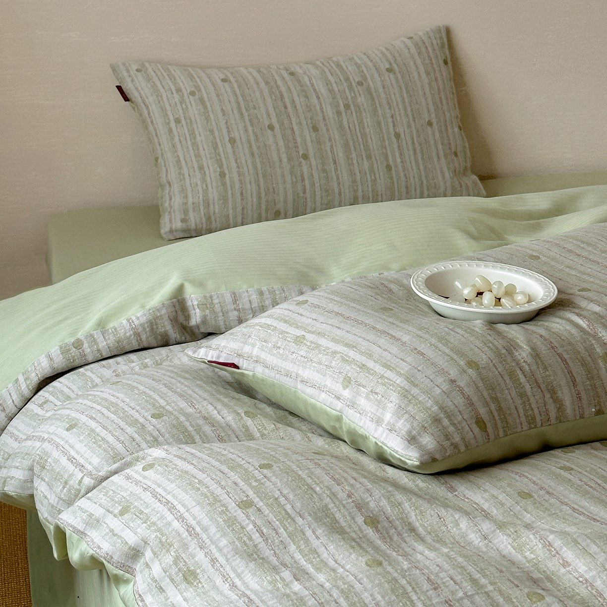 91家纺网 家纺一手货源 找家纺 （总）静家居-简约原创家纺 2026新款轻治愈系双层纱水洗提花四件套-罗马假日系列（小号床单款188/ 标准床单款258 / 加大床单款278 1.5床笠款268 / 1.8床笠款268 / 2.0床