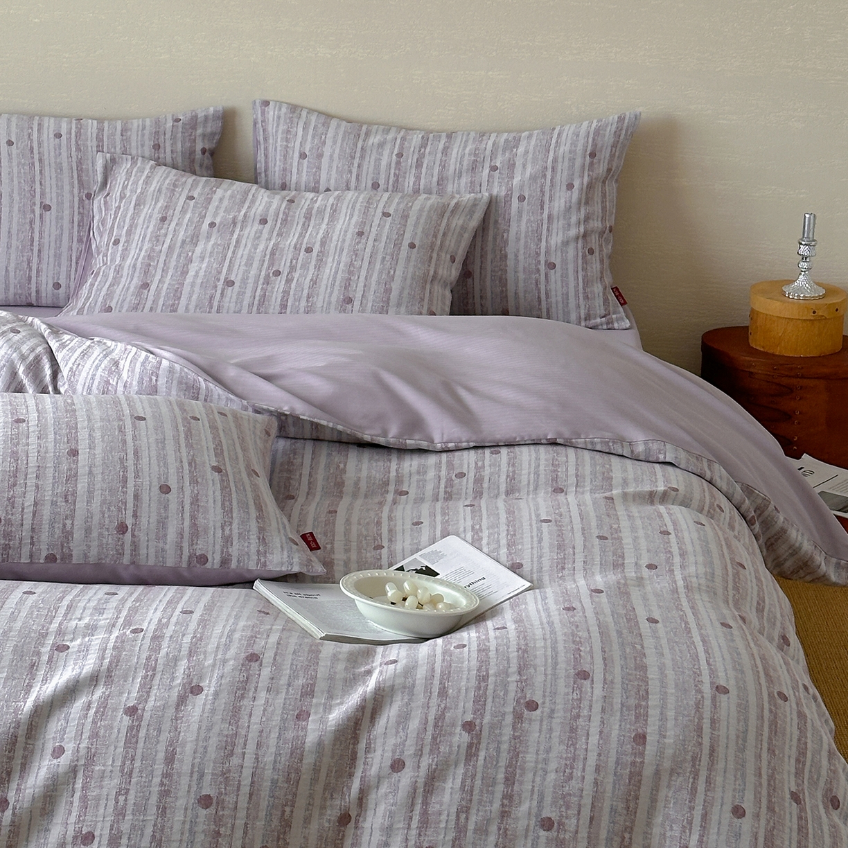 91家纺网 家纺一手货源 找家纺 静家居-简约原创家纺 2026新款轻治愈系双层纱水洗提花四件套-罗马假日系列（小号床单款188/ 标准床单款258 / 加大床单款278 1.5床笠款268 / 1.8床笠款268 / 2.0床笠款2