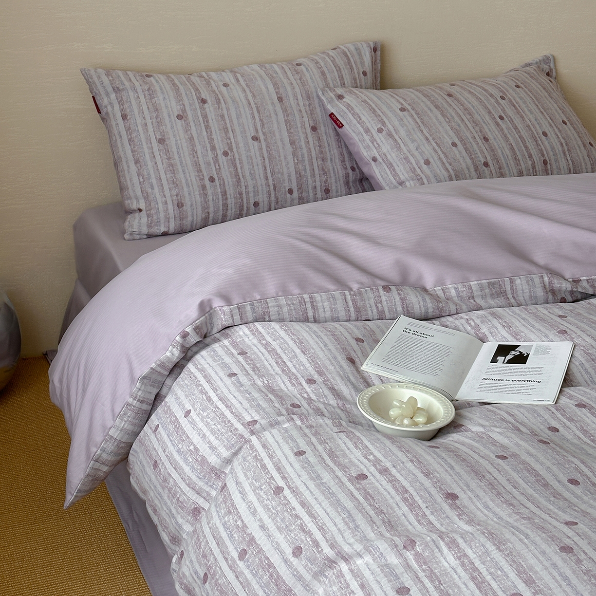 91家纺网 家纺一手货源 找家纺 静家居-简约原创家纺 2026新款轻治愈系双层纱水洗提花四件套-罗马假日系列（小号床单款188/ 标准床单款258 / 加大床单款278 1.5床笠款268 / 1.8床笠款268 / 2.0床笠款2