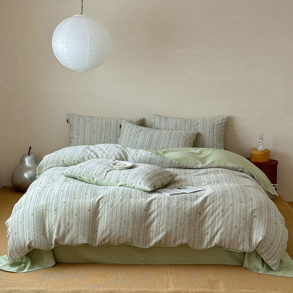 91家纺网 家纺一手货源 找家纺 静家居-简约原创家纺 2026新款轻治愈系双层纱水洗提花四件套-罗马假日系列（小号床单款188/ 标准床单款258 / 加大床单款278 1.5床笠款268 / 1.8床笠款268 / 2.0床笠款2