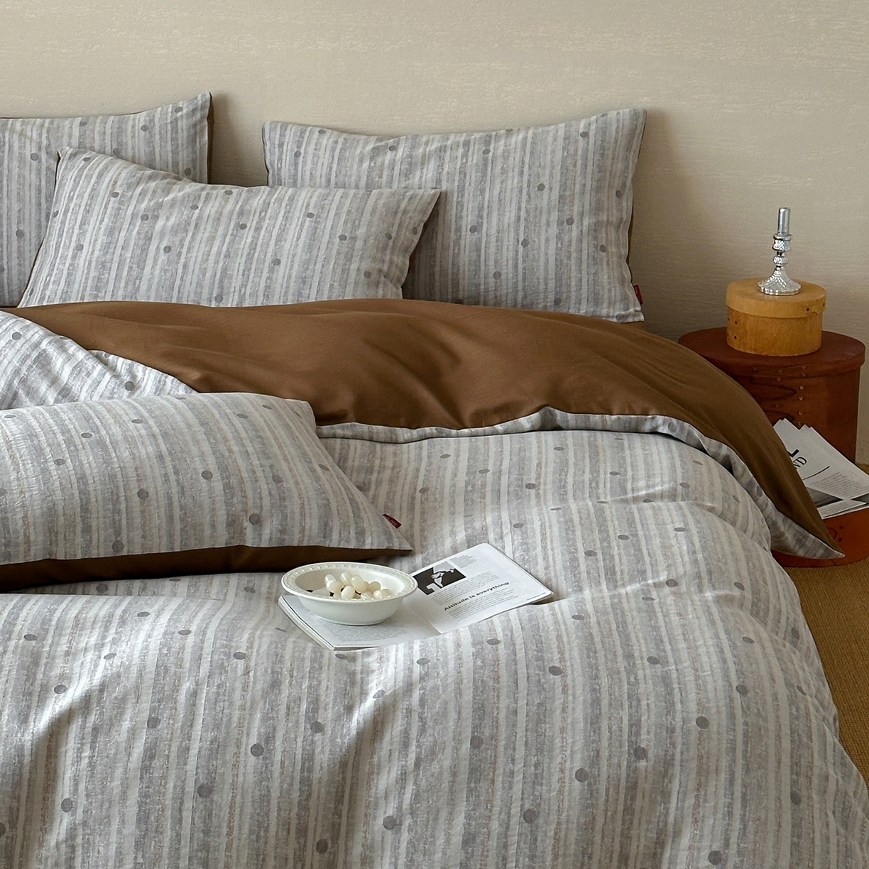 91家纺网 家纺一手货源 找家纺 静家居-简约原创家纺 2026新款轻治愈系双层纱水洗提花四件套-罗马假日系列（小号床单款188/ 标准床单款258 / 加大床单款278 1.5床笠款268 / 1.8床笠款268 / 2.0床笠款2