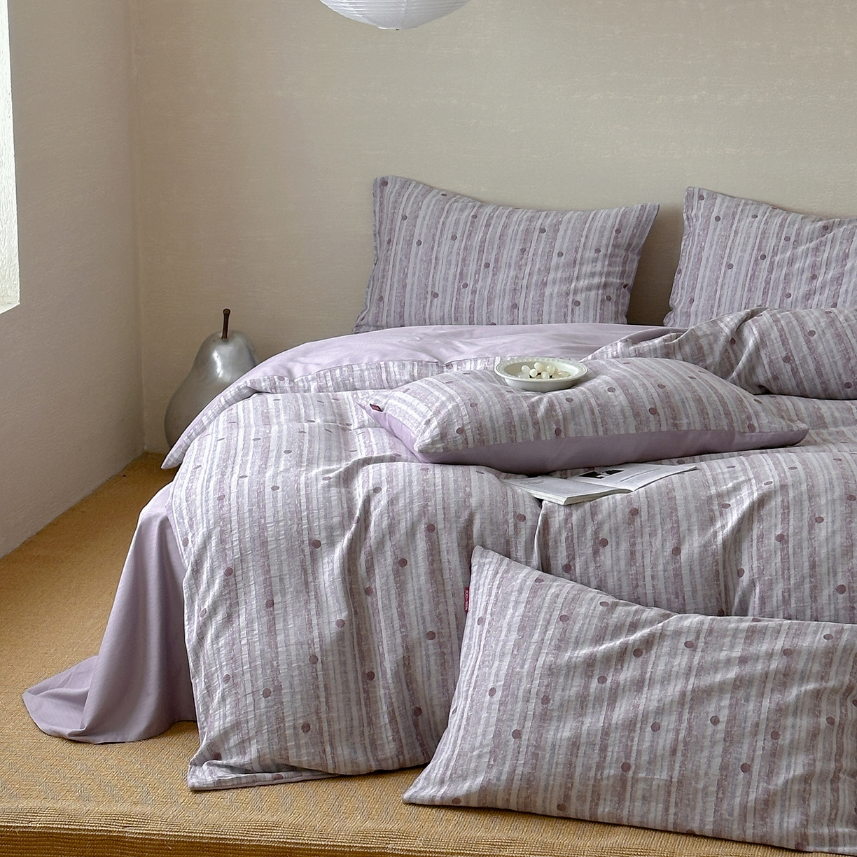 91家纺网 家纺一手货源 找家纺 静家居-简约原创家纺 2026新款轻治愈系双层纱水洗提花四件套-罗马假日系列（小号床单款188/ 标准床单款258 / 加大床单款278 1.5床笠款268 / 1.8床笠款268 / 2.0床笠款2