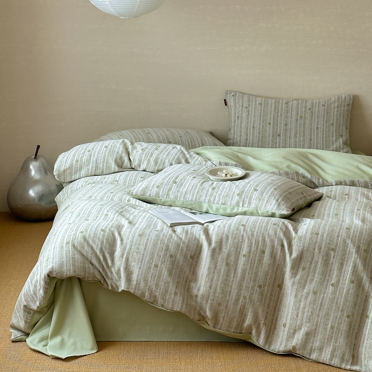 91家纺网 家纺一手货源 找家纺 静家居-简约原创家纺 2026新款轻治愈系双层纱水洗提花四件套-罗马假日系列（小号床单款188/ 标准床单款258 / 加大床单款278 1.5床笠款268 / 1.8床笠款268 / 2.0床笠款2