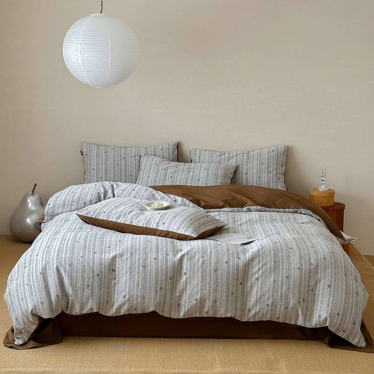 91家纺网 家纺一手货源 找家纺 静家居-简约原创家纺 2026新款轻治愈系双层纱水洗提花四件套-罗马假日系列（小号床单款188/ 标准床单款258 / 加大床单款278 1.5床笠款268 / 1.8床笠款268 / 2.0床笠款2