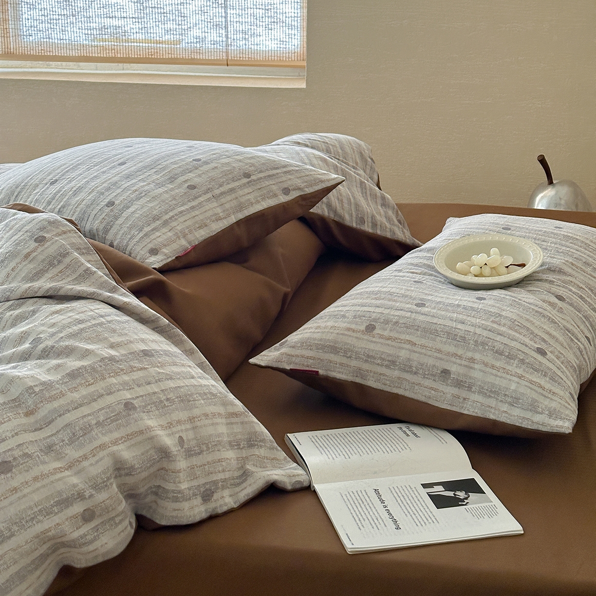 91家纺网 家纺一手货源 找家纺 静家居-简约原创家纺 2026新款轻治愈系双层纱水洗提花四件套-罗马假日系列（小号床单款188/ 标准床单款258 / 加大床单款278 1.5床笠款268 / 1.8床笠款268 / 2.0床笠款2