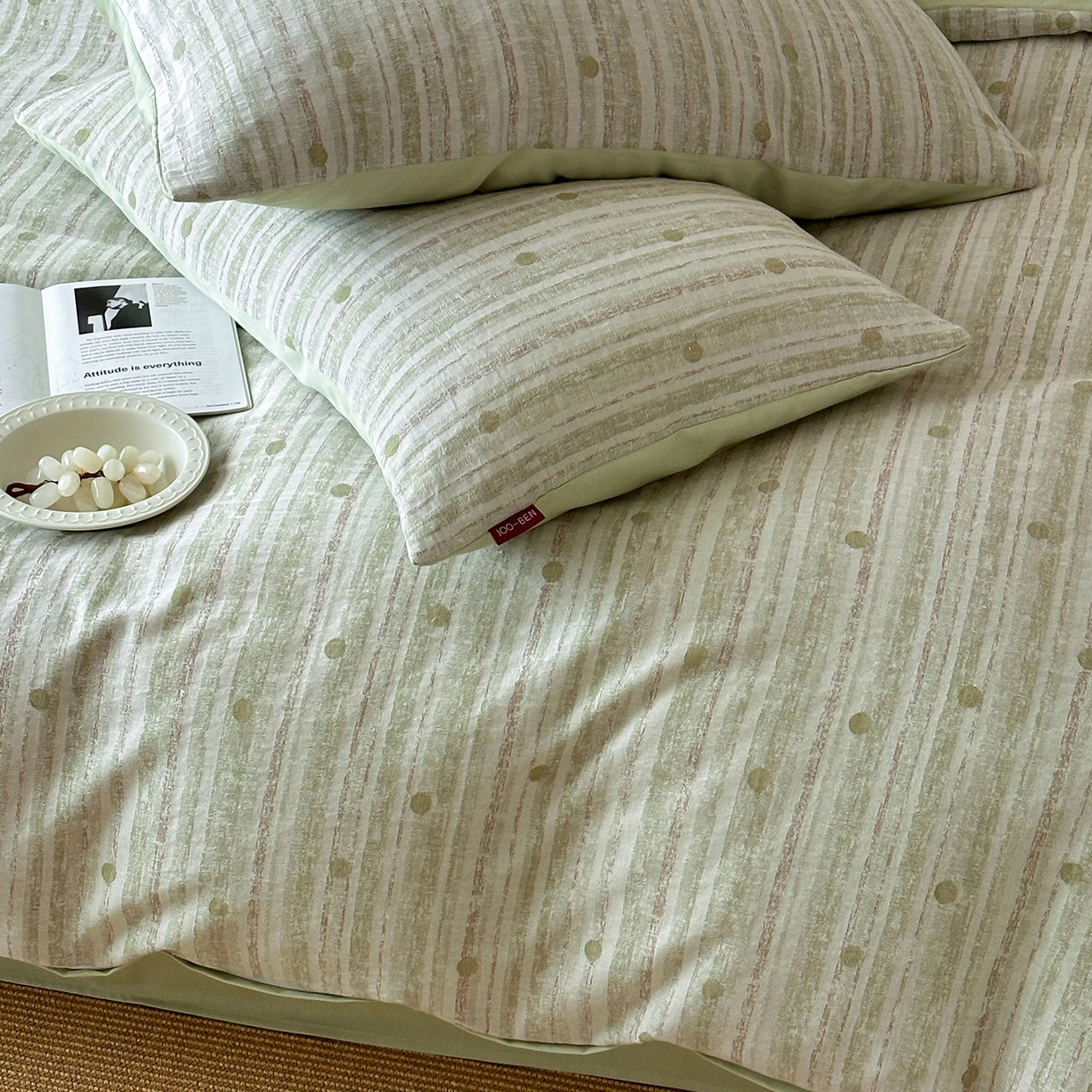 91家纺网 家纺一手货源 找家纺 静家居-简约原创家纺 2026新款轻治愈系双层纱水洗提花四件套-罗马假日系列（小号床单款188/ 标准床单款258 / 加大床单款278 1.5床笠款268 / 1.8床笠款268 / 2.0床笠款2