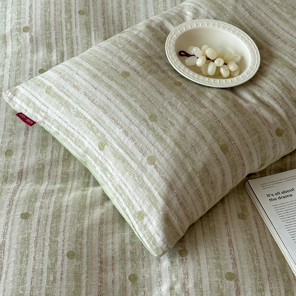 91家纺网 家纺一手货源 找家纺 静家居-简约原创家纺 2026新款轻治愈系双层纱水洗提花四件套-罗马假日系列（小号床单款188/ 标准床单款258 / 加大床单款278 1.5床笠款268 / 1.8床笠款268 / 2.0床笠款2