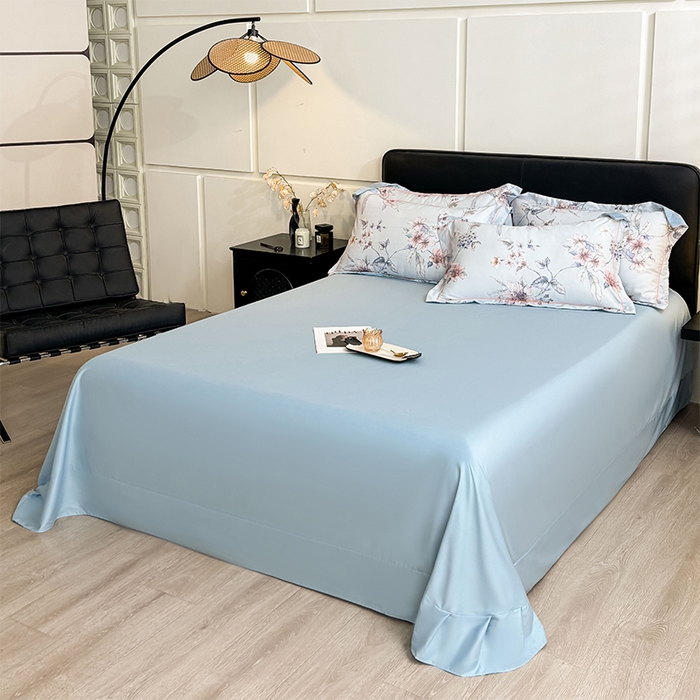 91家纺网 家纺一手货源 找家纺 帛美家纺 2026新款天丝棉数码印花四件套 花拾