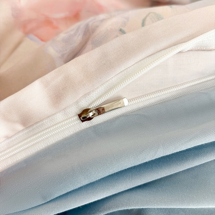 91家纺网 家纺一手货源 找家纺 帛美家纺 2026新款天丝棉数码印花四件套 云瑾木兰