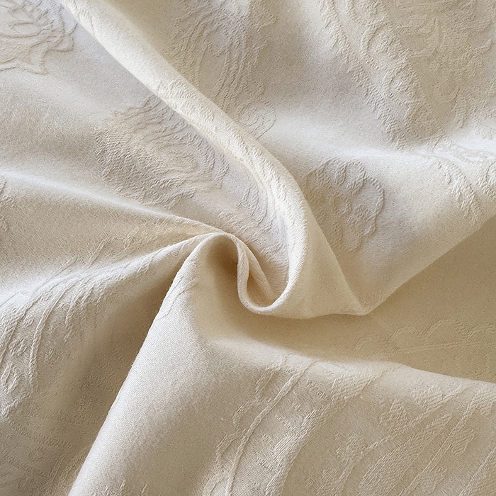 91家纺网 家纺一手货源 找家纺 梵克保罗 2026新款全棉60S长绒棉立体厚织提花单被套 腰果-米杏