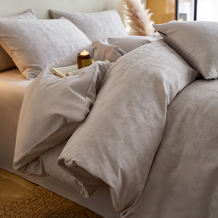 91家纺网 家纺一手货源 找家纺 （总）小懒猪 2026新款亲肤舒适立体全棉纯棉提花四件套-系列四