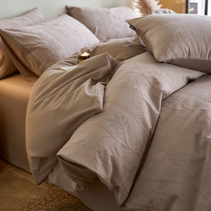 91家纺网 家纺一手货源 找家纺 （总）小懒猪 2026新款亲肤舒适立体全棉纯棉提花四件套-系列四