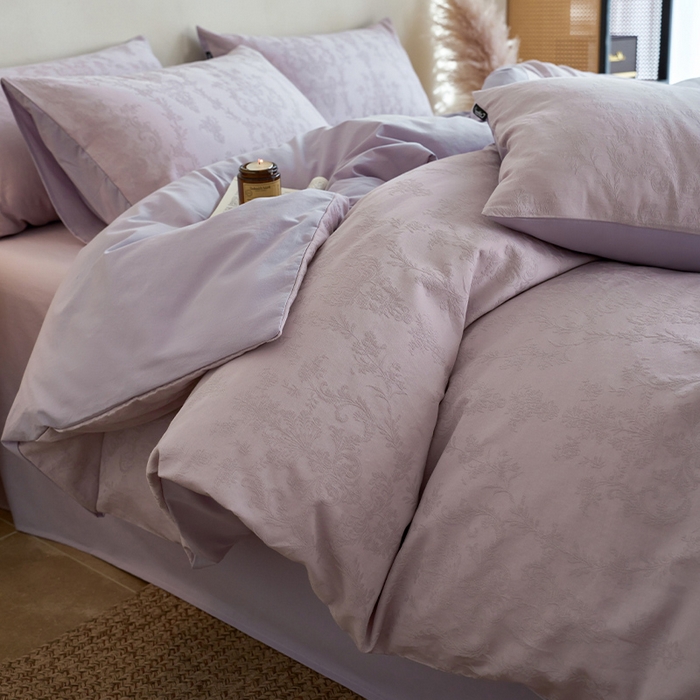 91家纺网 家纺一手货源 找家纺 （总）小懒猪 2026新款亲肤舒适立体全棉纯棉提花四件套-系列四