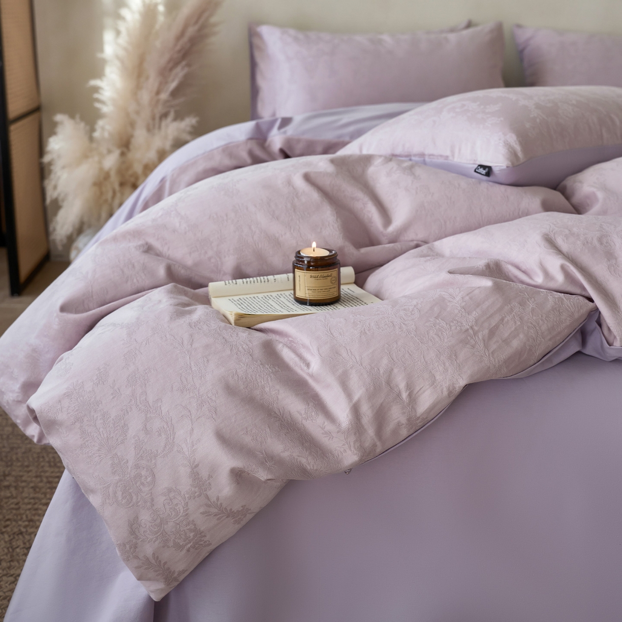 91家纺网 家纺一手货源 找家纺 （总）小懒猪 2026新款亲肤舒适立体全棉纯棉提花四件套-系列四