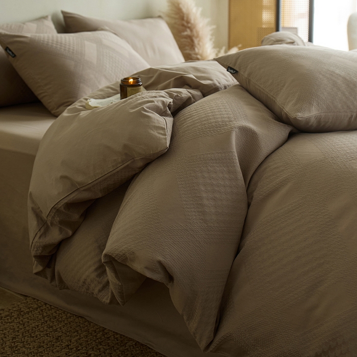 91家纺网 家纺一手货源 找家纺 （总）小懒猪 2026新款亲肤舒适立体全棉纯棉提花四件套-系列四