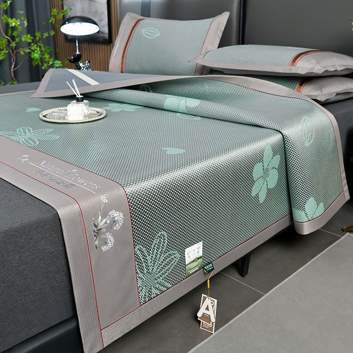 91家纺网 家纺一手货源 找家纺 （总）小牛席业 2026新款加厚款-绣球草本清凉冰藤席系列凉席藤席冰藤席冰丝席竹席乳胶席乳胶凉席凉感豆豆席