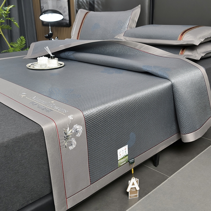 91家纺网 家纺一手货源 找家纺 （总）小牛席业 2026新款加厚款-绣球草本清凉冰藤席系列凉席藤席冰藤席冰丝席竹席乳胶席乳胶凉席凉感豆豆席