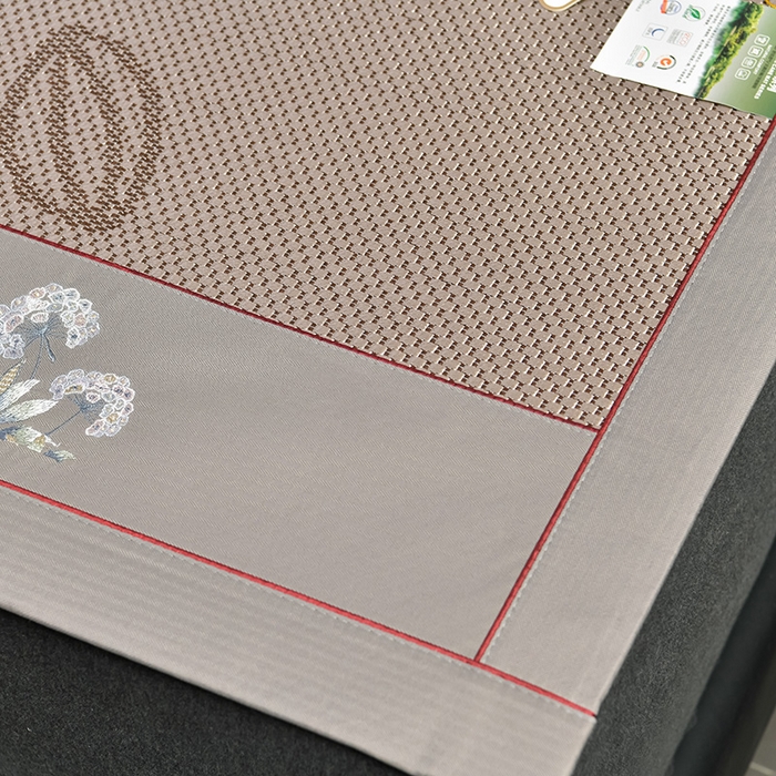 91家纺网 家纺一手货源 找家纺 小牛席业 2026新款加厚款-绣球草本清凉冰藤席系列凉席藤席冰藤席冰丝席竹席乳胶席乳胶凉席凉感豆豆席 加厚款-绣球草本清凉冰藤席（提花香槟