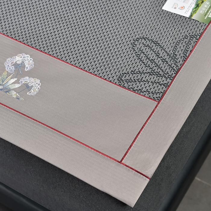 91家纺网 家纺一手货源 找家纺 小牛席业 2026新款加厚款-绣球草本清凉冰藤席系列凉席藤席冰藤席冰丝席竹席乳胶席乳胶凉席凉感豆豆席 加厚款-绣球草本清凉冰藤席（提花黑咖