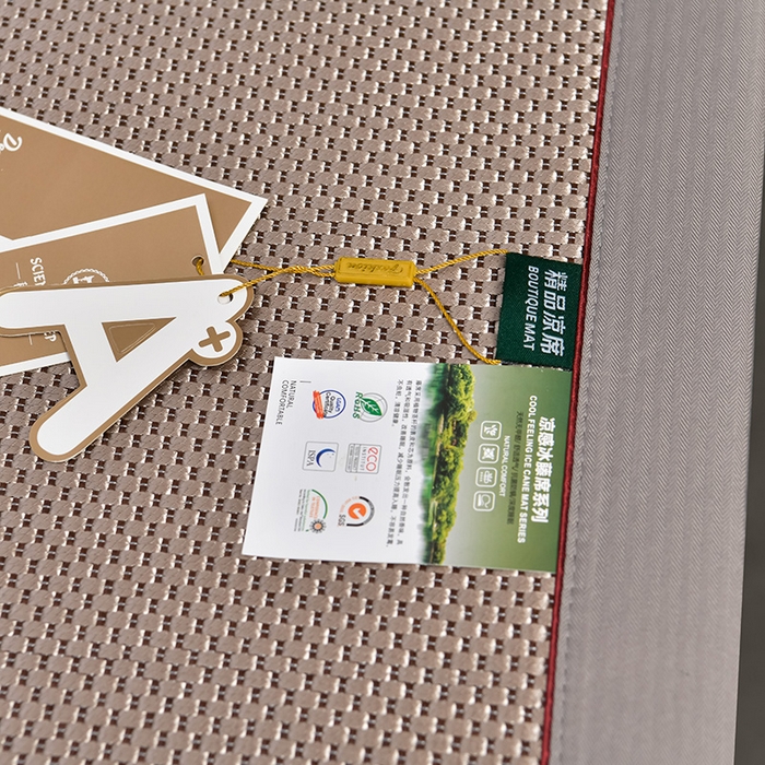 91家纺网 家纺一手货源 找家纺 小牛席业 2026新款加厚款-绣球草本清凉冰藤席系列凉席藤席冰藤席冰丝席竹席乳胶席乳胶凉席凉感豆豆席 加厚款-绣球草本冰藤席 （香槟）