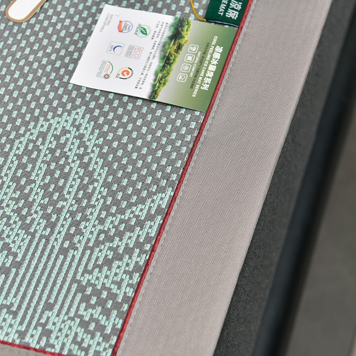 91家纺网 家纺一手货源 找家纺 小牛席业 2026新款加厚款-绣球草本清凉冰藤席系列凉席藤席冰藤席冰丝席竹席乳胶席乳胶凉席凉感豆豆席 加厚款-绣球草本清凉冰藤席（提花绿色