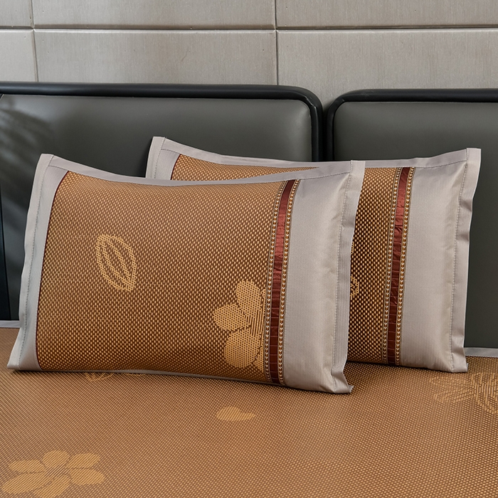 91家纺网 家纺一手货源 找家纺 小牛席业 2026新款加厚款-绣球草本清凉冰藤席系列凉席藤席冰藤席冰丝席竹席乳胶席乳胶凉席凉感豆豆席 加厚款-绣球草本清凉冰藤席（提花咖色