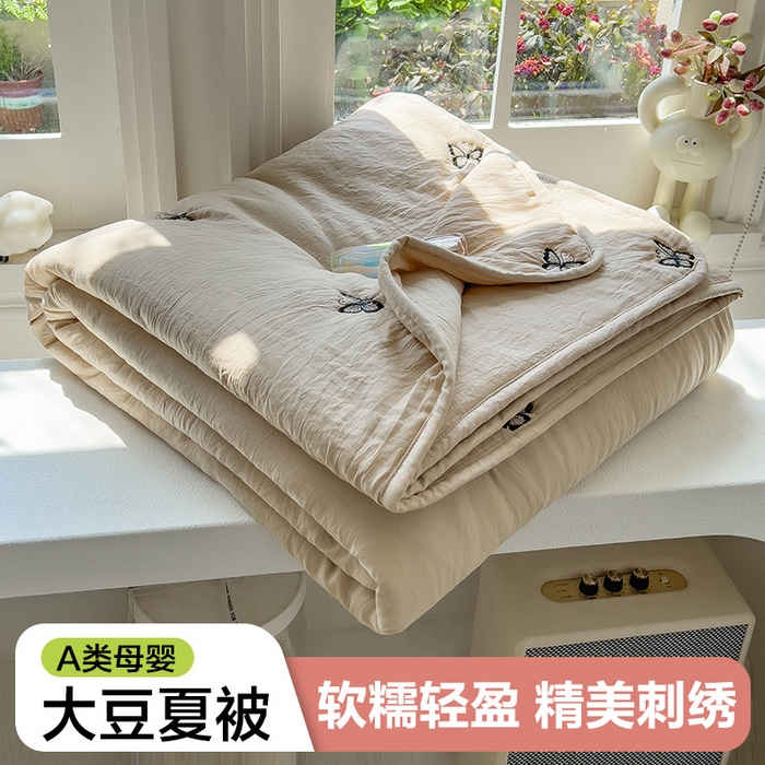 91家纺网 家纺一手货源 找家纺 （总）兄弟坊 2026新款水洗棉大豆刺绣夏被夏凉被空调被午睡被