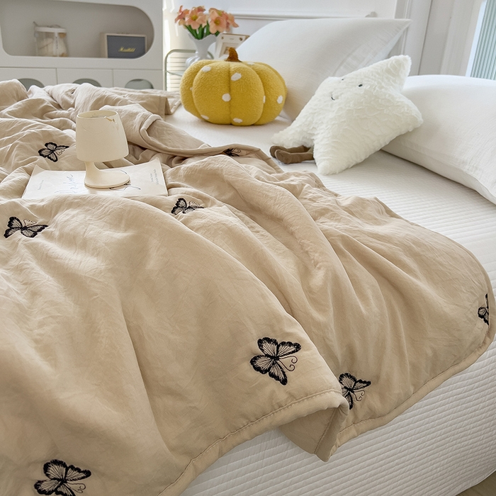 91家纺网 家纺一手货源 找家纺 （总）兄弟坊 2026新款水洗棉大豆刺绣夏被夏凉被空调被午睡被