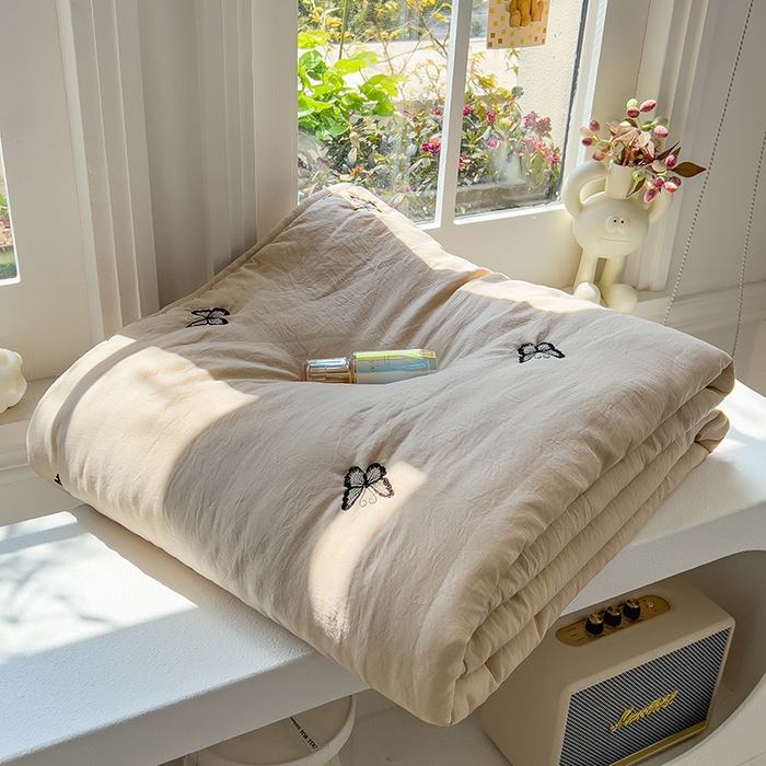 91家纺网 家纺一手货源 找家纺 （总）兄弟坊 2026新款水洗棉大豆刺绣夏被夏凉被空调被午睡被