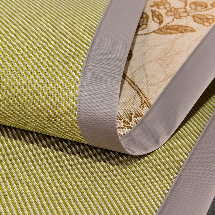 91家纺网 家纺一手货源 找家纺 小牛席业 2026新款绣球花开-冰藤双面席凉席藤席冰藤席竹席空调席草席冰丝席豆豆席乳胶席三件套 绣球花开-冰藤青柠