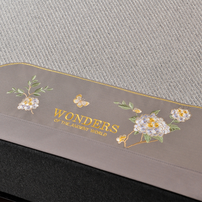 91家纺网 家纺一手货源 找家纺 小牛席业 2026新款绣球花开-冰藤双面席凉席藤席冰藤席竹席空调席草席冰丝席豆豆席乳胶席三件套 绣球花开-冰藤银灰