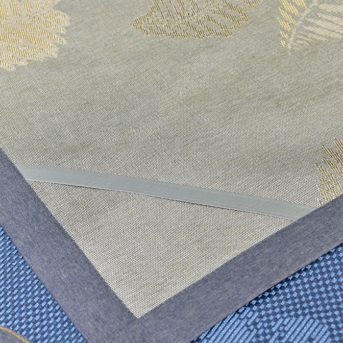 91家纺网 家纺一手货源 找家纺 小牛席业 2026新款绣球花开-冰藤双面席凉席藤席冰藤席竹席空调席草席冰丝席豆豆席乳胶席三件套 绣球花开-提花蓝色