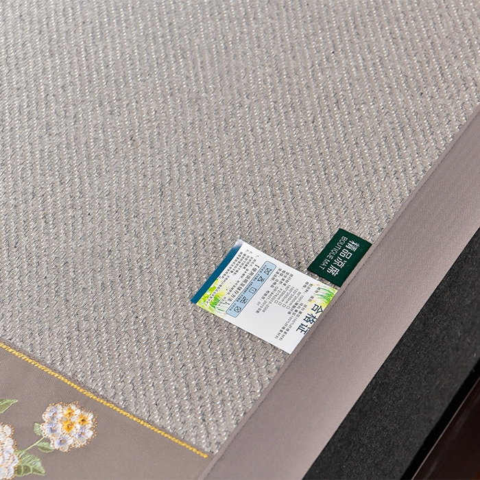 91家纺网 家纺一手货源 找家纺 小牛席业 2026新款绣球花开-冰藤双面席凉席藤席冰藤席竹席空调席草席冰丝席豆豆席乳胶席三件套 绣球花开-冰藤银灰