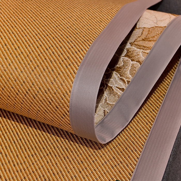 91家纺网 家纺一手货源 找家纺 小牛席业 2026新款绣球花开-冰藤双面席凉席藤席冰藤席竹席空调席草席冰丝席豆豆席乳胶席三件套 绣球花开-冰藤深咖