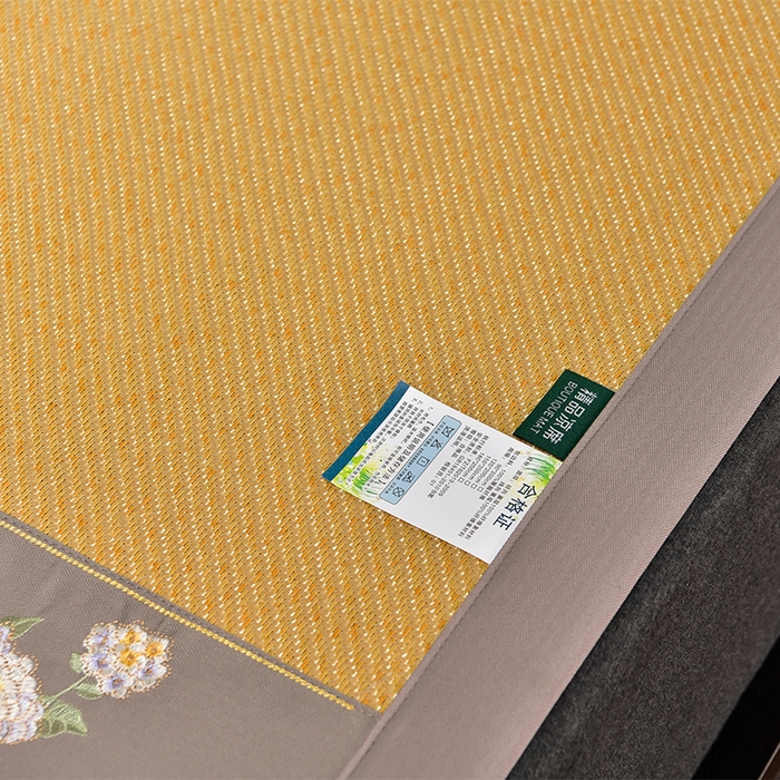 91家纺网 家纺一手货源 找家纺 小牛席业 2026新款绣球花开-冰藤双面席凉席藤席冰藤席竹席空调席草席冰丝席豆豆席乳胶席三件套 绣球花开-冰藤浅咖