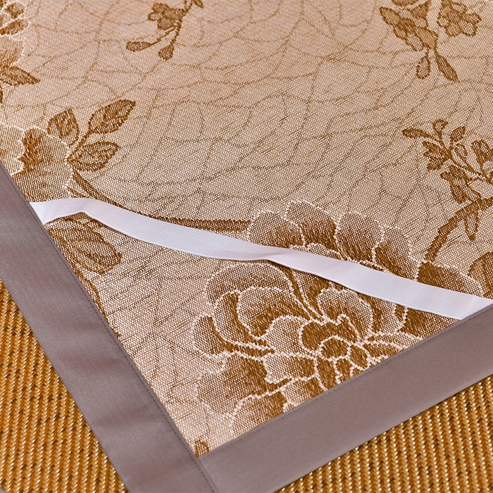 91家纺网 家纺一手货源 找家纺 小牛席业 2026新款绣球花开-冰藤双面席凉席藤席冰藤席竹席空调席草席冰丝席豆豆席乳胶席三件套 绣球花开-冰藤深咖