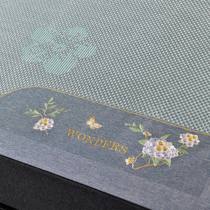 91家纺网 家纺一手货源 找家纺 小牛席业 2026新款绣球花开-冰藤双面席凉席藤席冰藤席竹席空调席草席冰丝席豆豆席乳胶席三件套 绣球花开-提花绿色