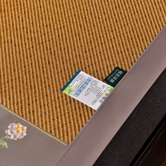 91家纺网 家纺一手货源 找家纺 小牛席业 2026新款绣球花开-冰藤双面席凉席藤席冰藤席竹席空调席草席冰丝席豆豆席乳胶席三件套 绣球花开-冰藤深咖