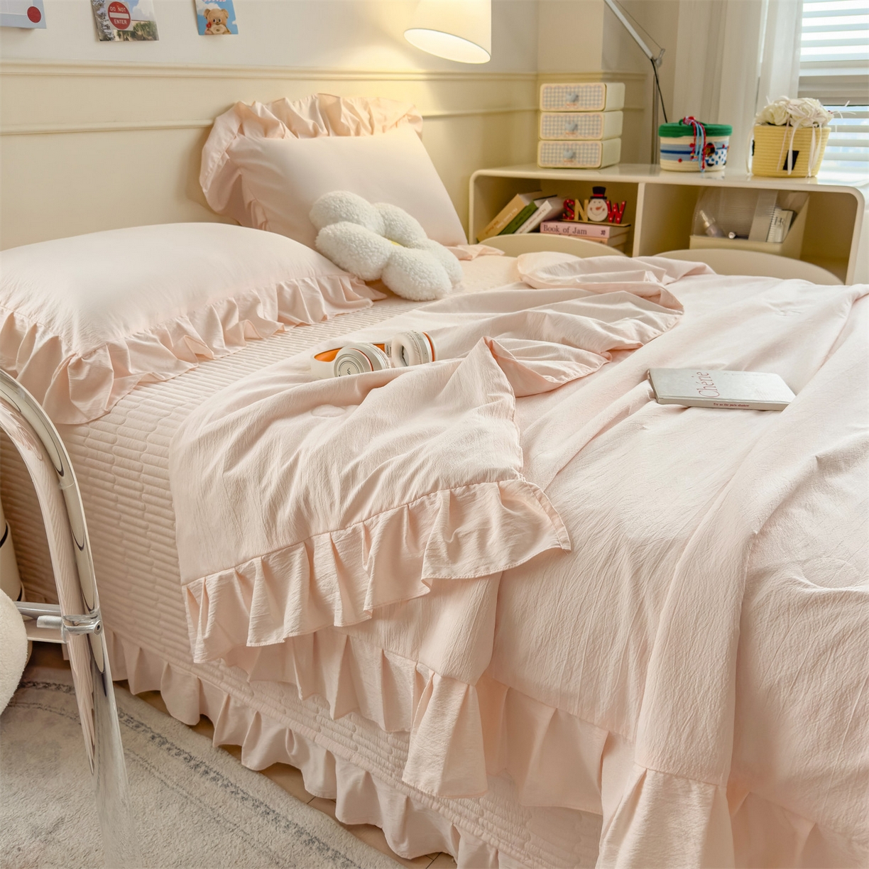 91家纺网 家纺一手货源 找家纺 （总）兄弟坊 2026新款韩版凉感皱皱绵花边夏被 夏凉被午睡被