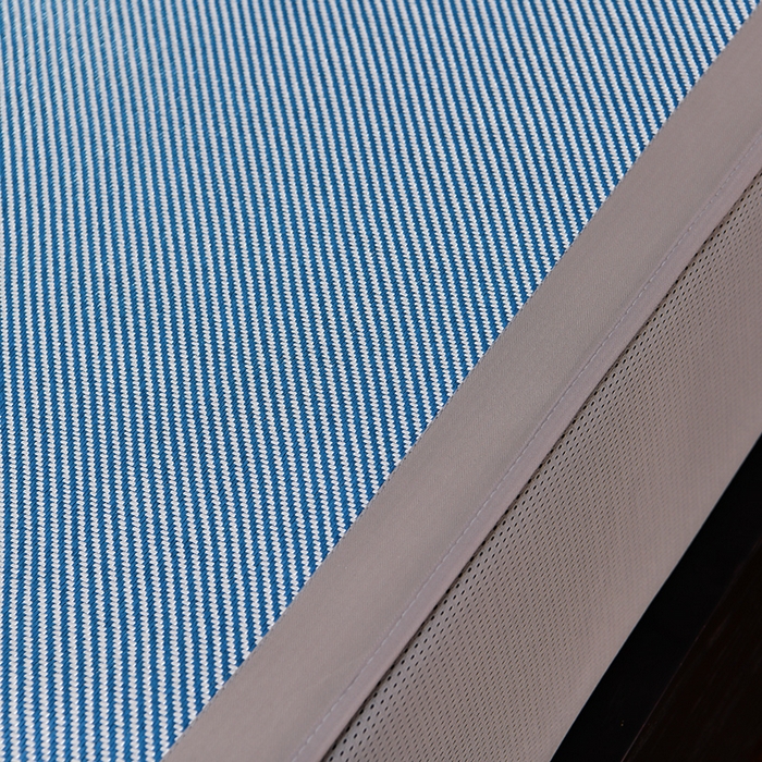 91家纺网 家纺一手货源 找家纺 小牛席业 2026新款绣球花开-冰藤双面席系列（床笠款）凉席藤席冰藤席竹席空调席草席冰丝席豆豆席乳胶席三件套 绣球花开-冰藤床笠款（海蓝）