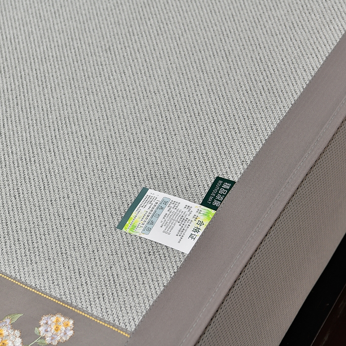 91家纺网 家纺一手货源 找家纺 小牛席业 2026新款绣球花开-冰藤双面席系列（床笠款）凉席藤席冰藤席竹席空调席草席冰丝席豆豆席乳胶席三件套 绣球花开-冰藤床笠款（银灰）