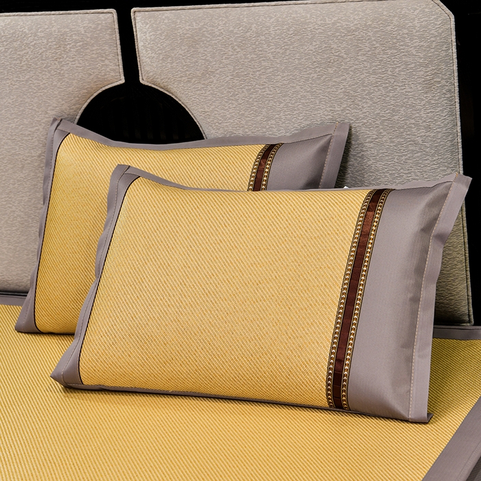 91家纺网 家纺一手货源 找家纺 小牛席业 2026新款绣球花开-冰藤双面席系列（床笠款）凉席藤席冰藤席竹席空调席草席冰丝席豆豆席乳胶席三件套 绣球花开-冰藤床笠款（浅咖）