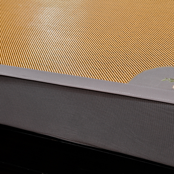 91家纺网 家纺一手货源 找家纺 小牛席业 2026新款绣球花开-冰藤双面席系列（床笠款）凉席藤席冰藤席竹席空调席草席冰丝席豆豆席乳胶席三件套 绣球花开-冰藤床笠款（深咖）