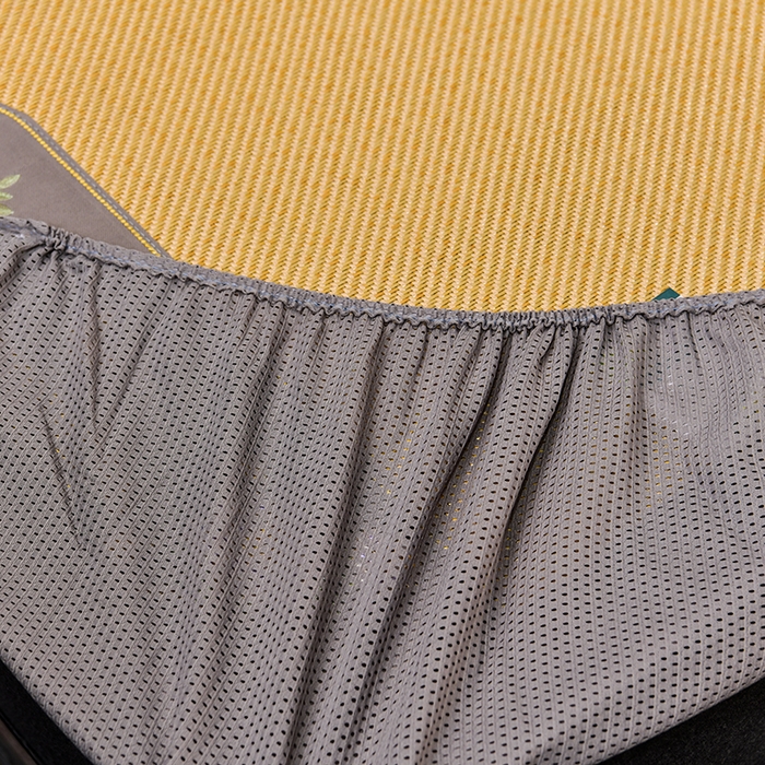 91家纺网 家纺一手货源 找家纺 小牛席业 2026新款绣球花开-冰藤双面席系列（床笠款）凉席藤席冰藤席竹席空调席草席冰丝席豆豆席乳胶席三件套 绣球花开-冰藤床笠款（浅咖）