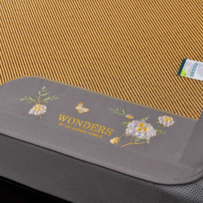 91家纺网 家纺一手货源 找家纺 小牛席业 2026新款绣球花开-冰藤双面席系列（床笠款）凉席藤席冰藤席竹席空调席草席冰丝席豆豆席乳胶席三件套 绣球花开-冰藤床笠款（深咖）